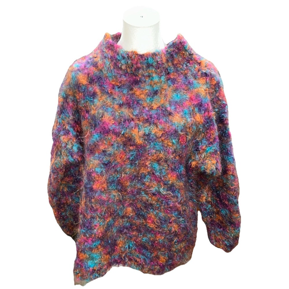 C IE International Moehair Sweater Sweatshirt Large Womens Hand Knitted